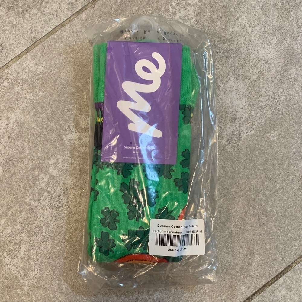 Meundies Supima Cotton Crew Medium NWT Sealed in Original Packaging Irish Clover